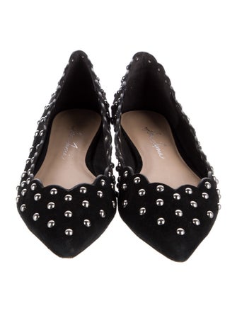 Isa Tapia Suede Printed Ballet Flats