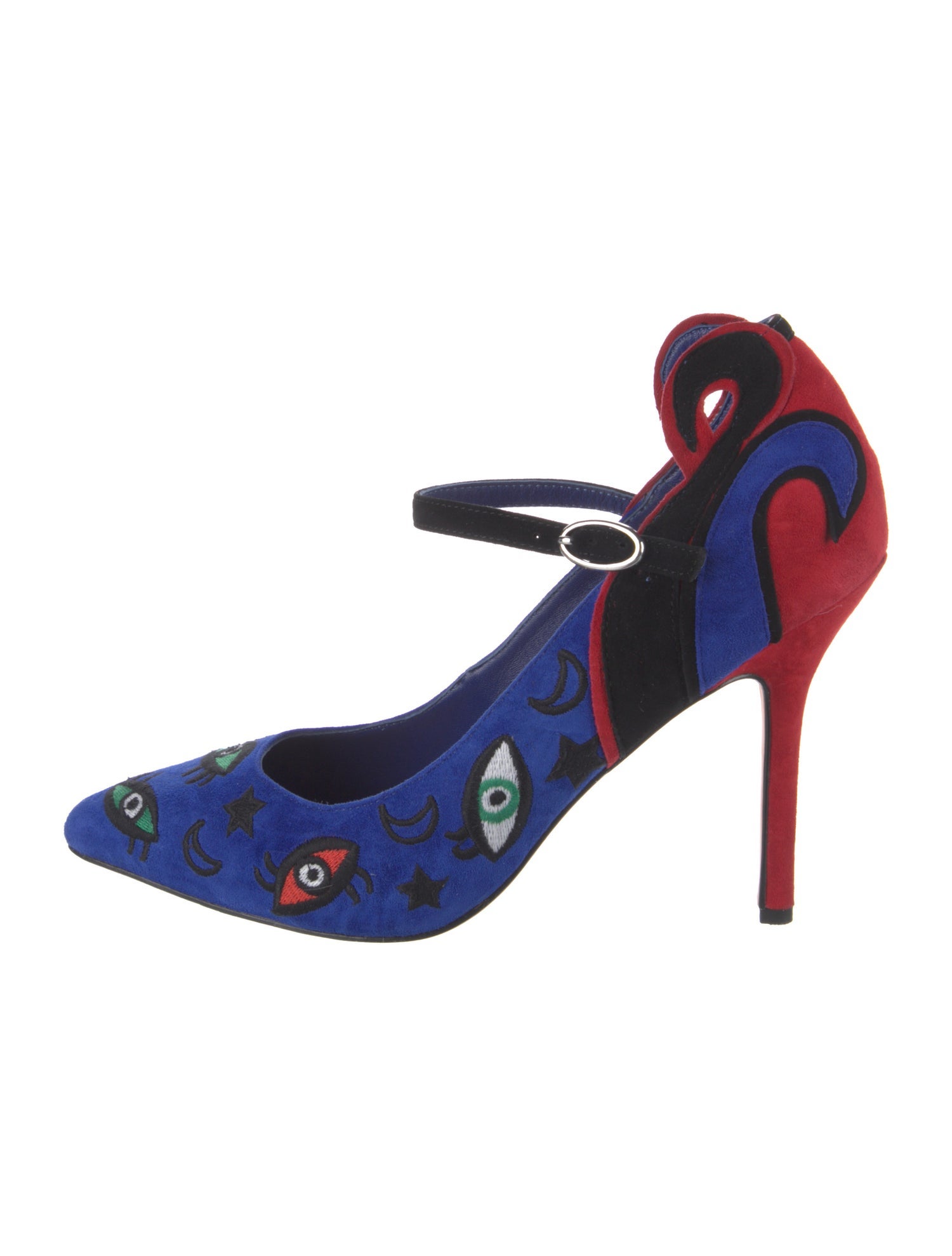 Isa Tapia Suede Printed Pumps