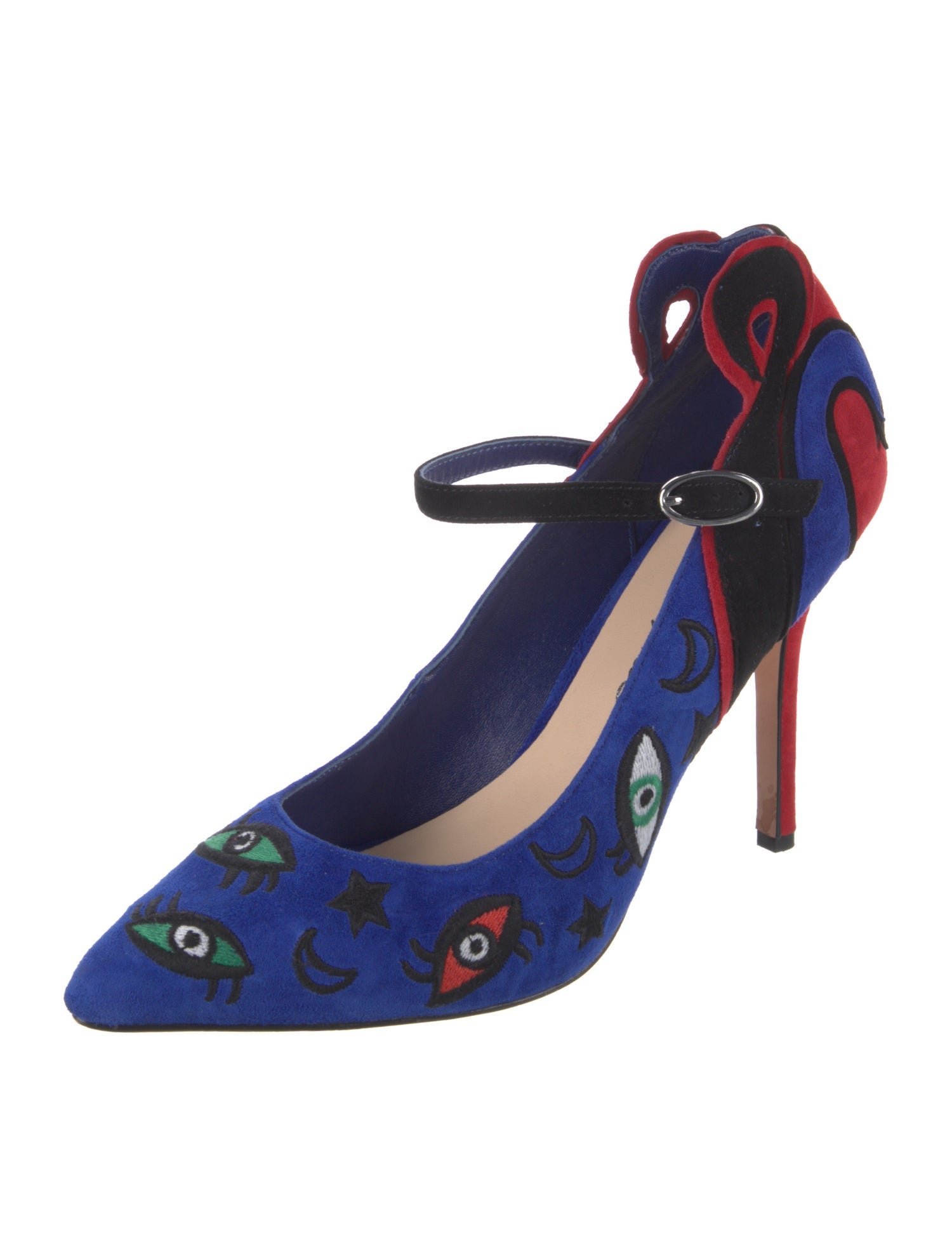 Isa Tapia Suede Printed Pumps
