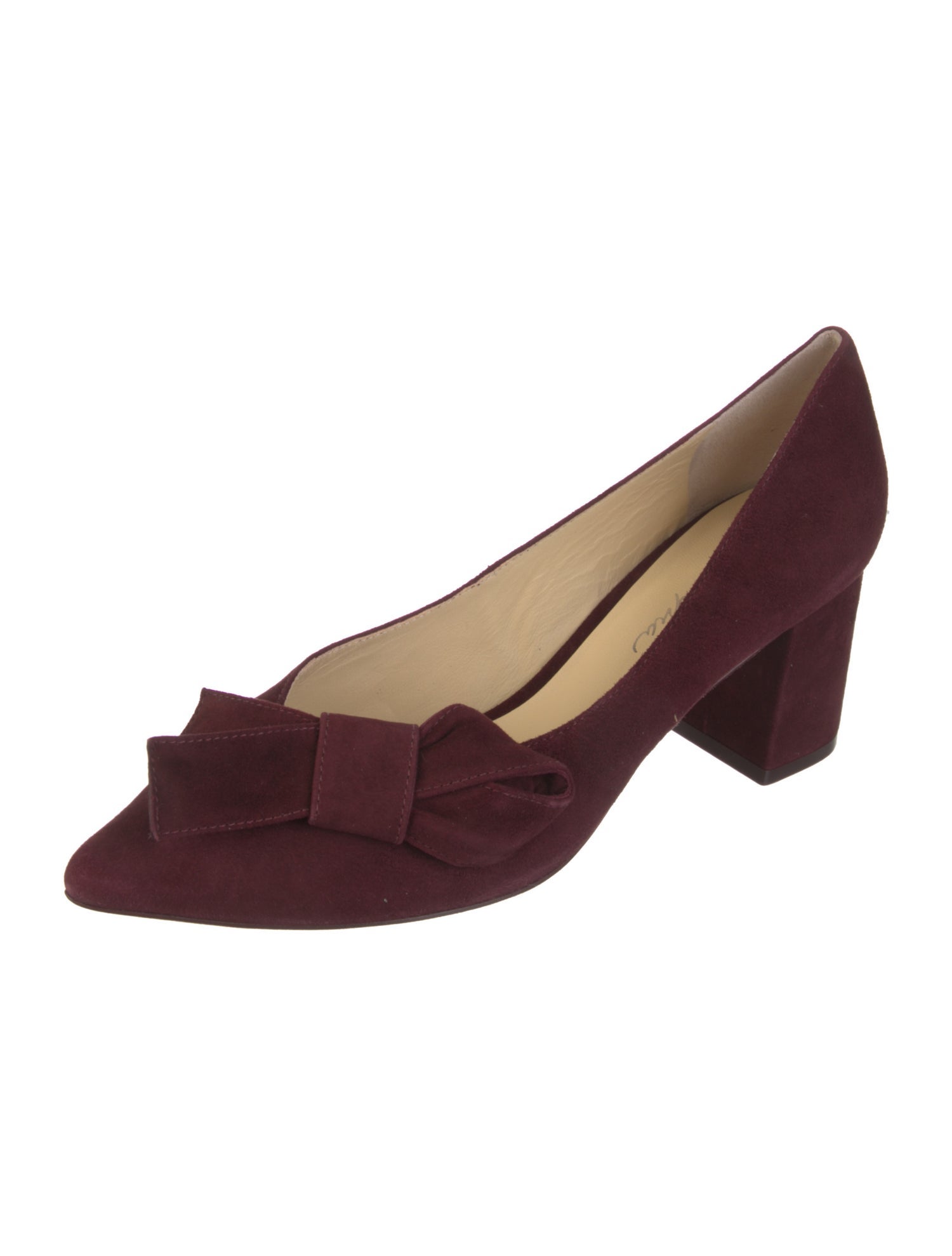 Isa Tapia Suede Bow Accents Pumps