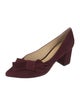 Isa Tapia Suede Bow Accents Pumps