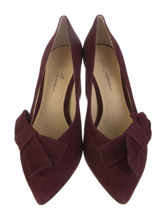 Isa Tapia Suede Bow Accents Pumps