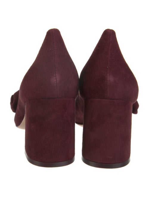 Isa Tapia Suede Bow Accents Pumps