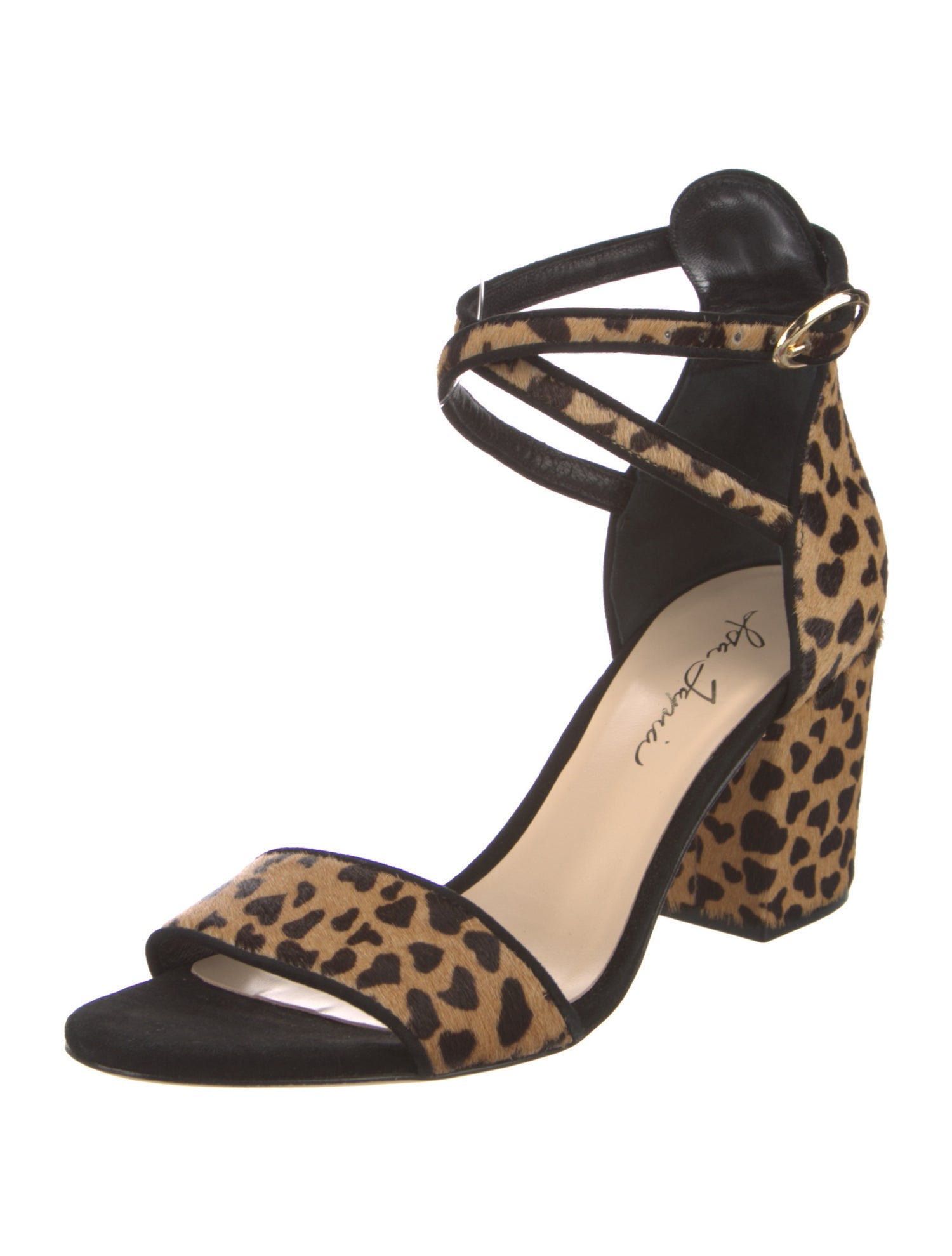 Isa Tapia Ponyhair Animal Print Sandals
