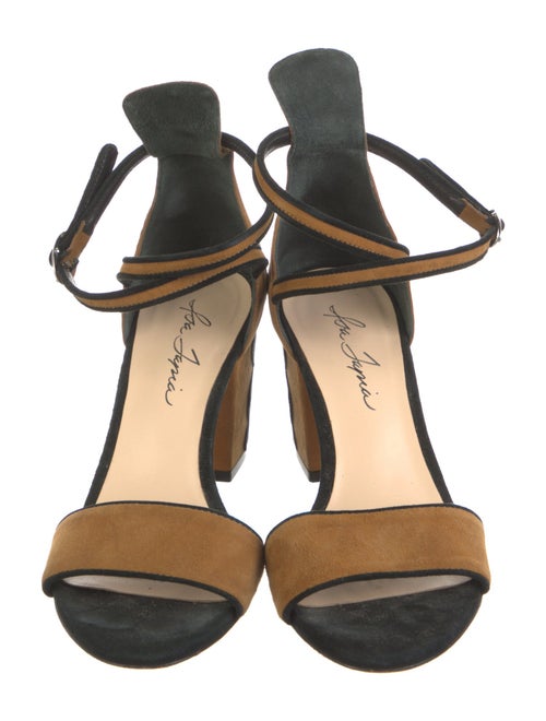 Isa Tapia Suede Colorblock Pattern Sandals