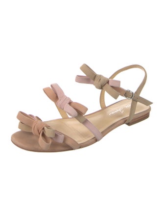 Isa Tapia Suede Colorblock Pattern Sandals
