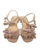 Isa Tapia Suede Colorblock Pattern Sandals