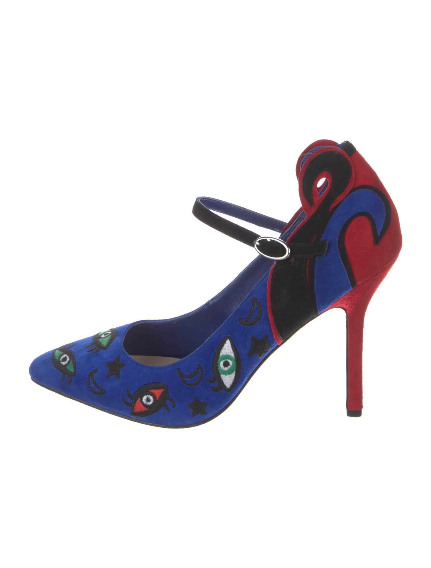 Isa Tapia Suede Printed Pumps