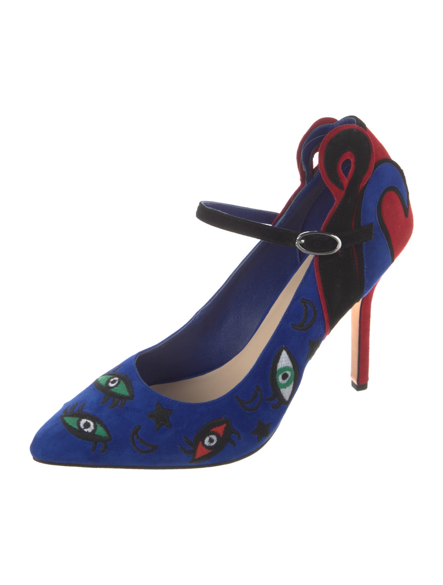 Isa Tapia Suede Printed Pumps