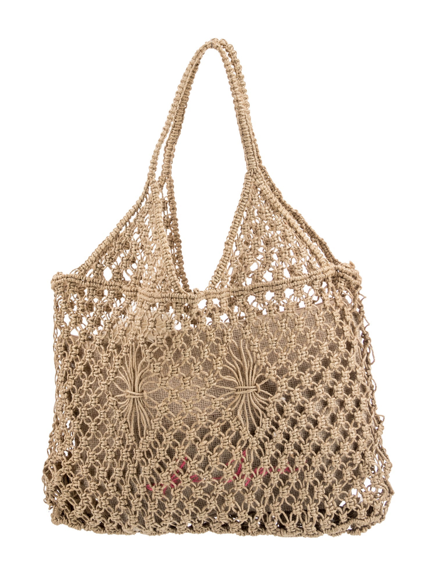 Isa Tapia Jute Top Handle Bag
