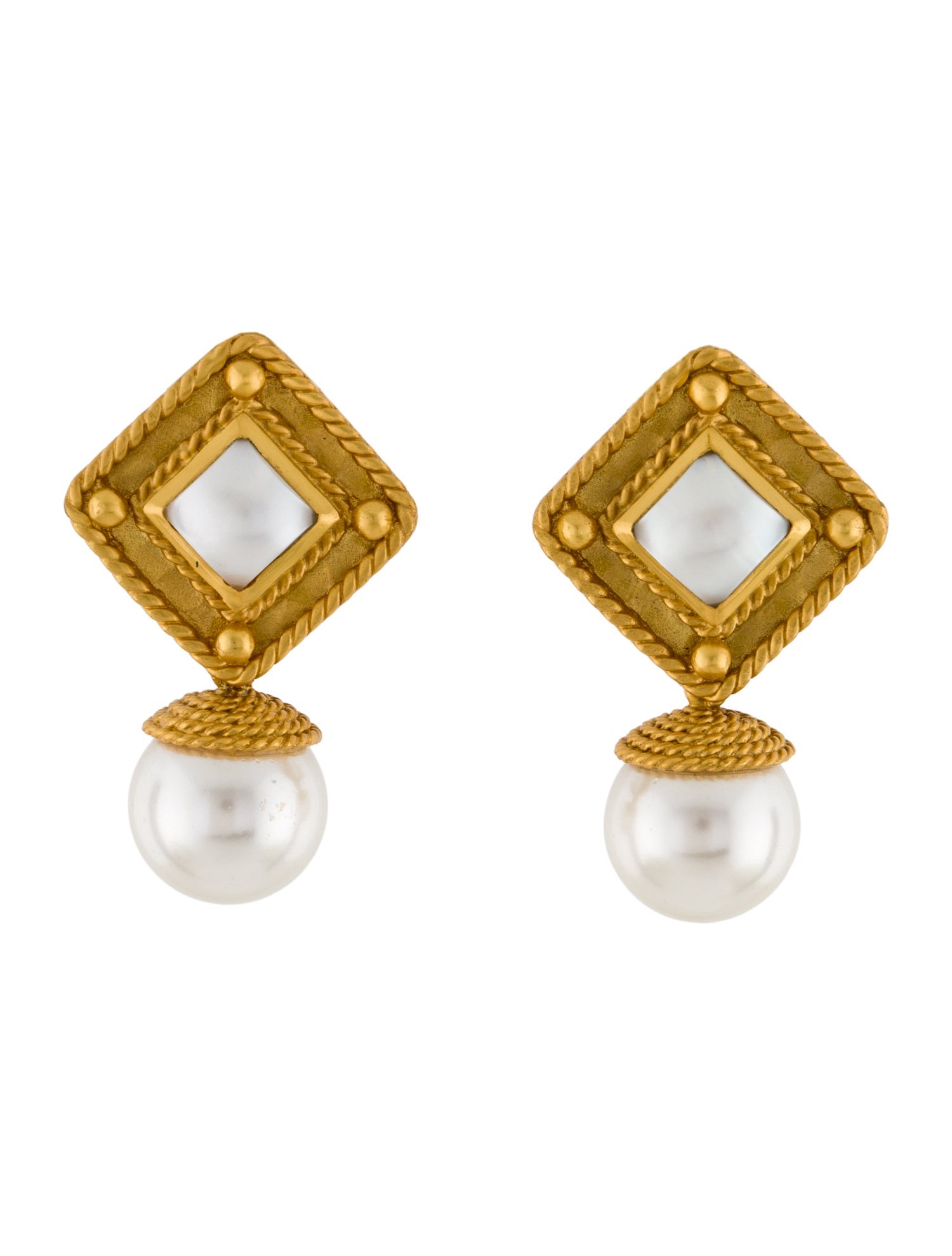 Julie Vos Faux Pearl Clip-On Earrings