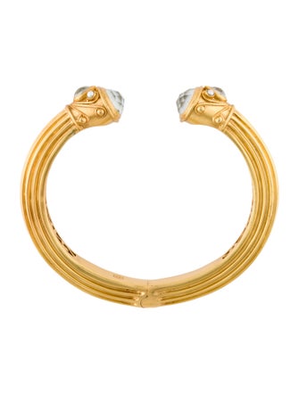 Julie Vos Cannes Crystal Demi Cuff Bracelet