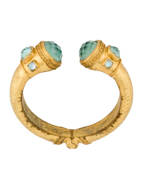 Julie Vos Crystal Hinge Cuff Bracelet