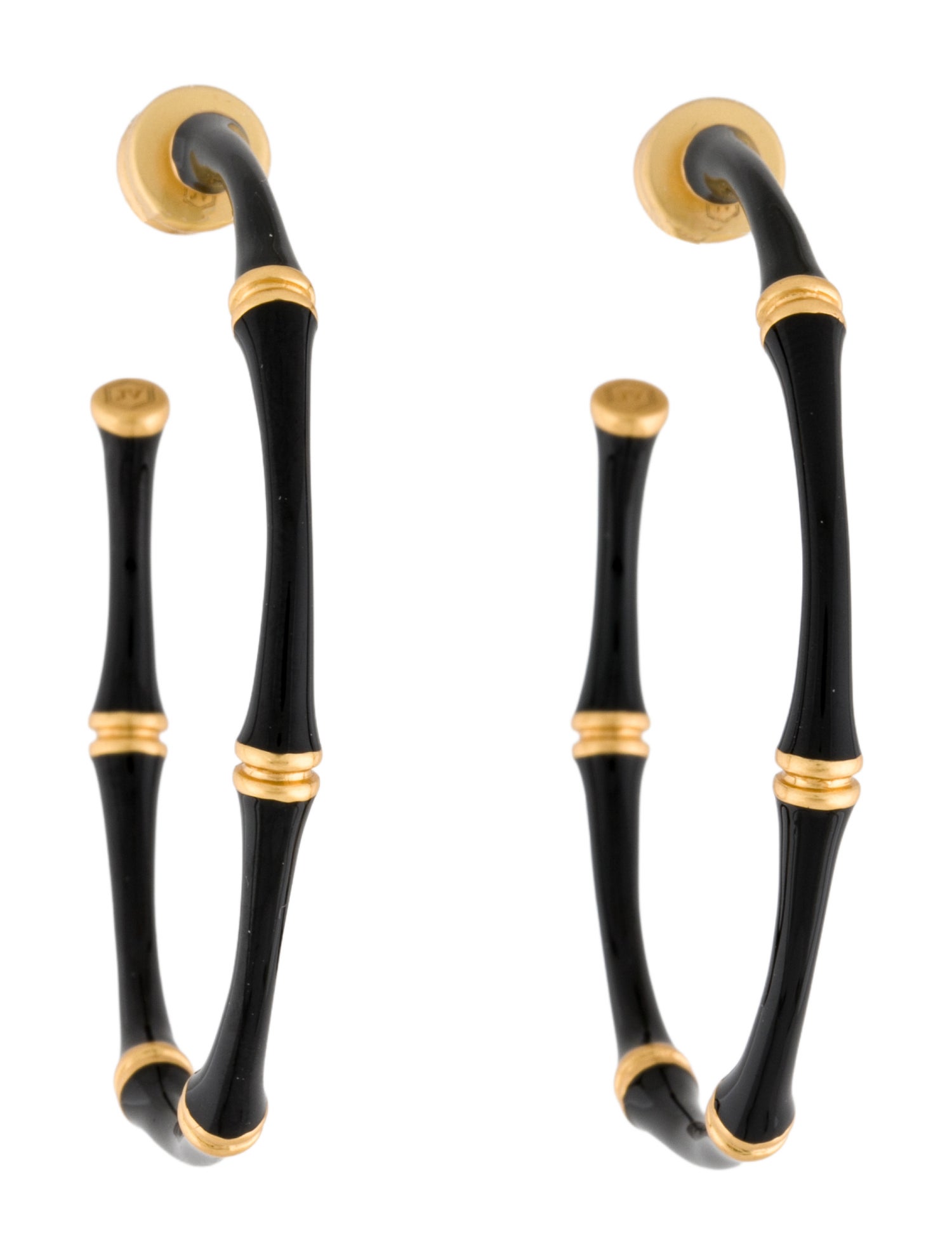 Julie Vos Enamel 'Bamboo' Hoop Earrings