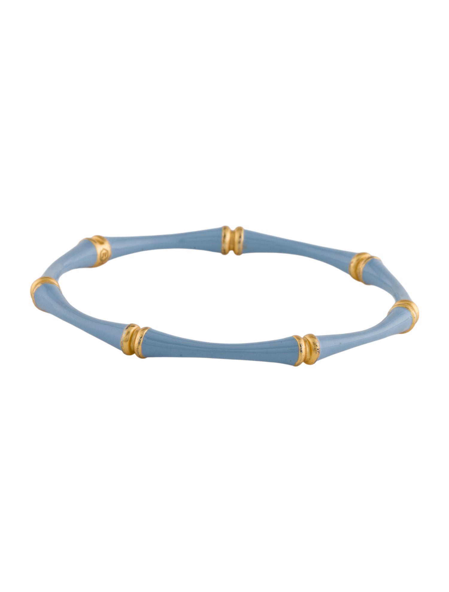 Julie Vos Enamel & Crystal Bamboo Bangle Bracelet