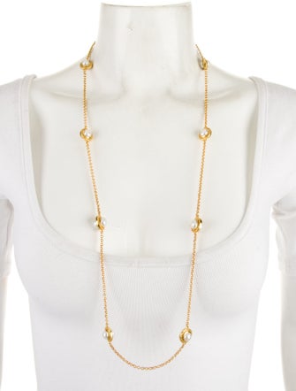 Julie Vos Pearl Station Necklace
