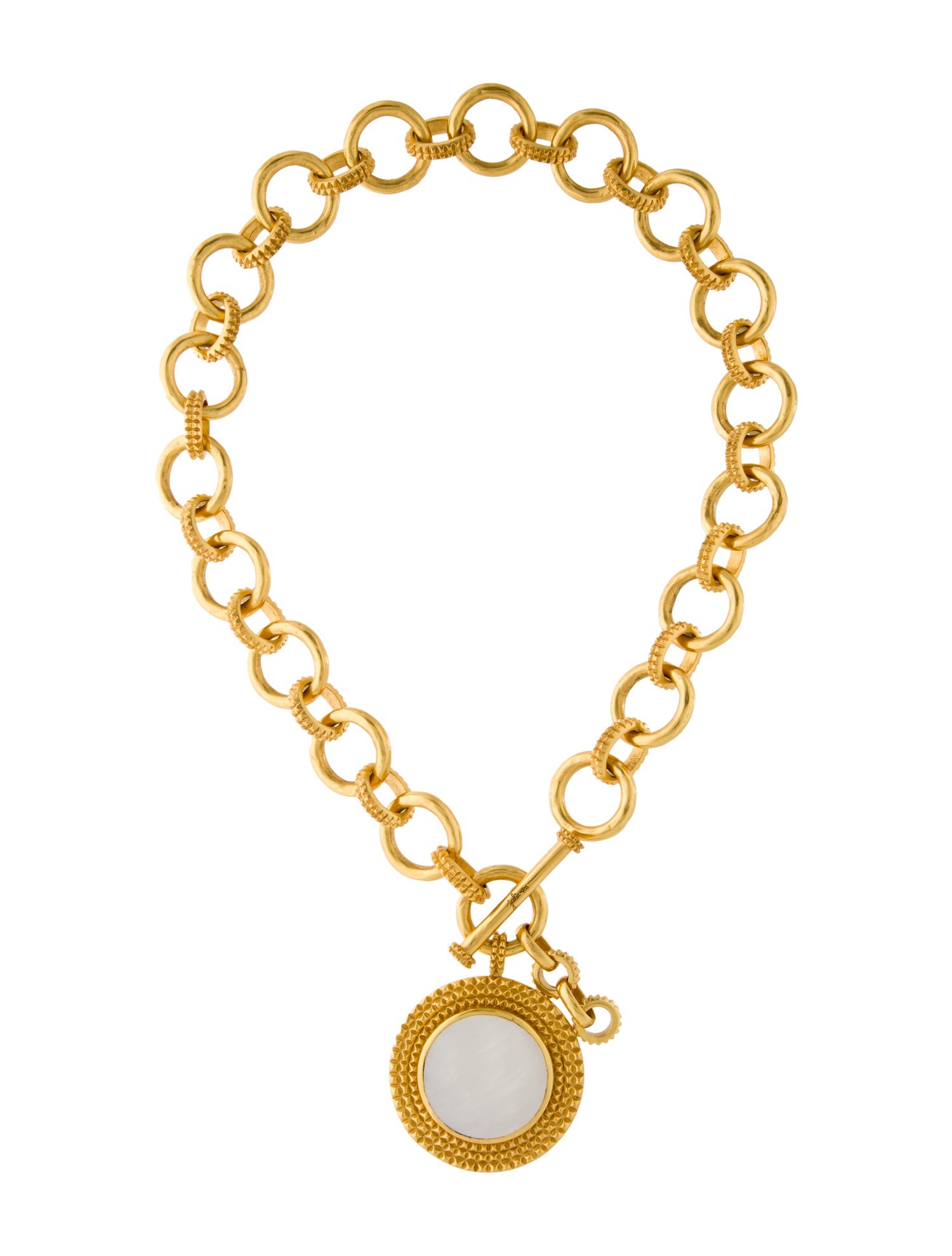 Julie Vos Mother Of Pearl Pendant Necklace