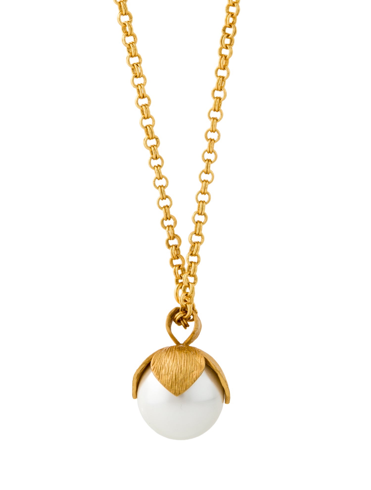 Julie Vos Faux Pearl Pendant Necklace