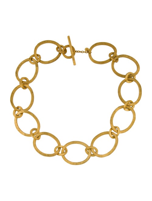 Julie Vos Textured Link Toggle Necklace