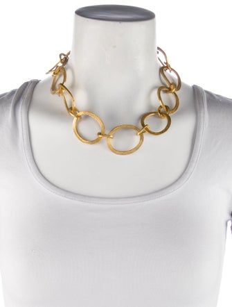 Julie Vos Textured Link Toggle Necklace