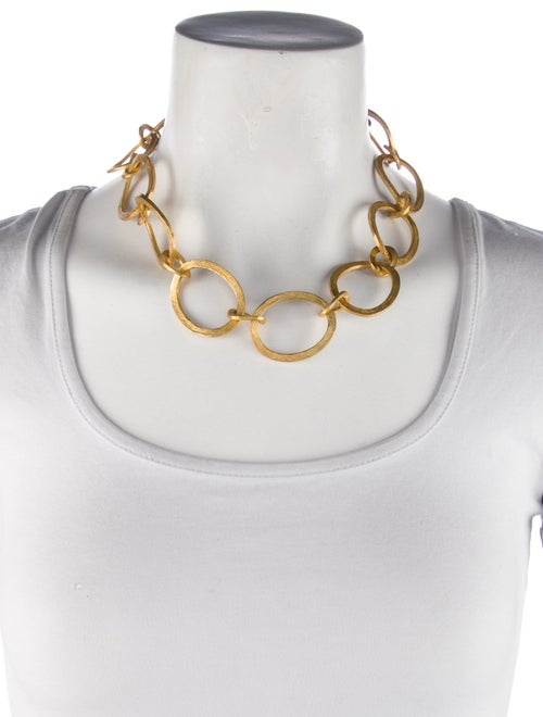 Julie Vos Textured Link Toggle Necklace