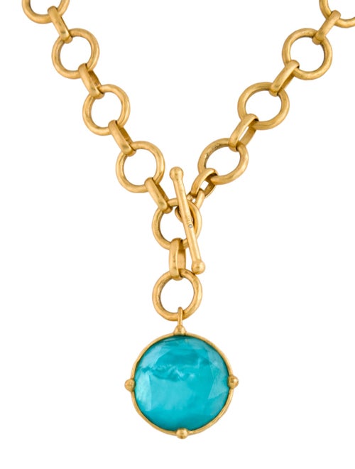 Julie Vos Faceted Glass Honeybee Pendant Necklace