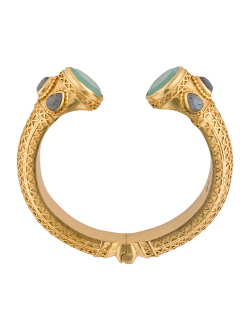 Julie Vos Crystal Demi Hinged Cuff Bracelet