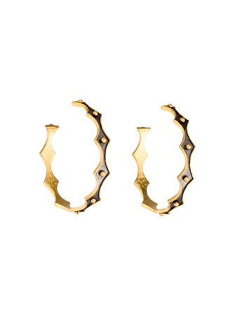 Julie Vos Enamel Hoop Earrings