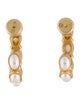 Julie Vos Faux Pearl Hoop Earrings