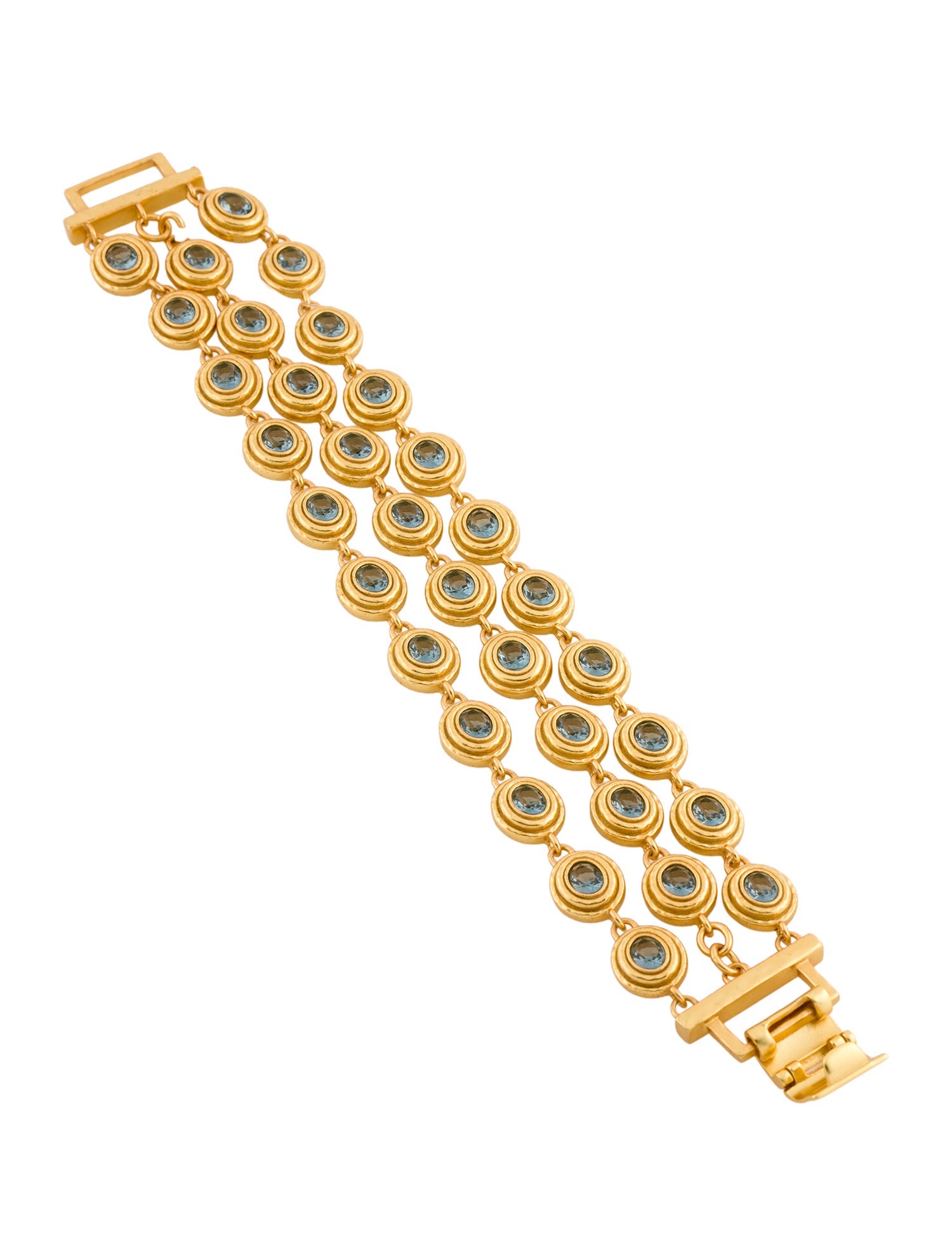 Julie Vos Crystal Tudor Triple Row Tennis Bracelet