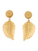 Julie Vos Glass Leaf Drop Earrings