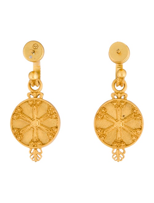 Julie Vos Mother of Pearl Drop Hoop Earrings