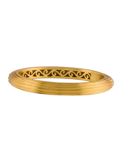 Julie Vos Oval Ridged Hinged Bangle