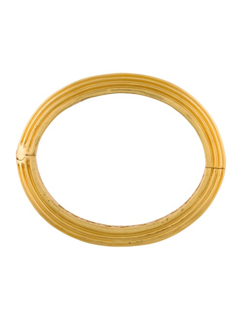 Julie Vos Oval Ridged Hinged Bangle