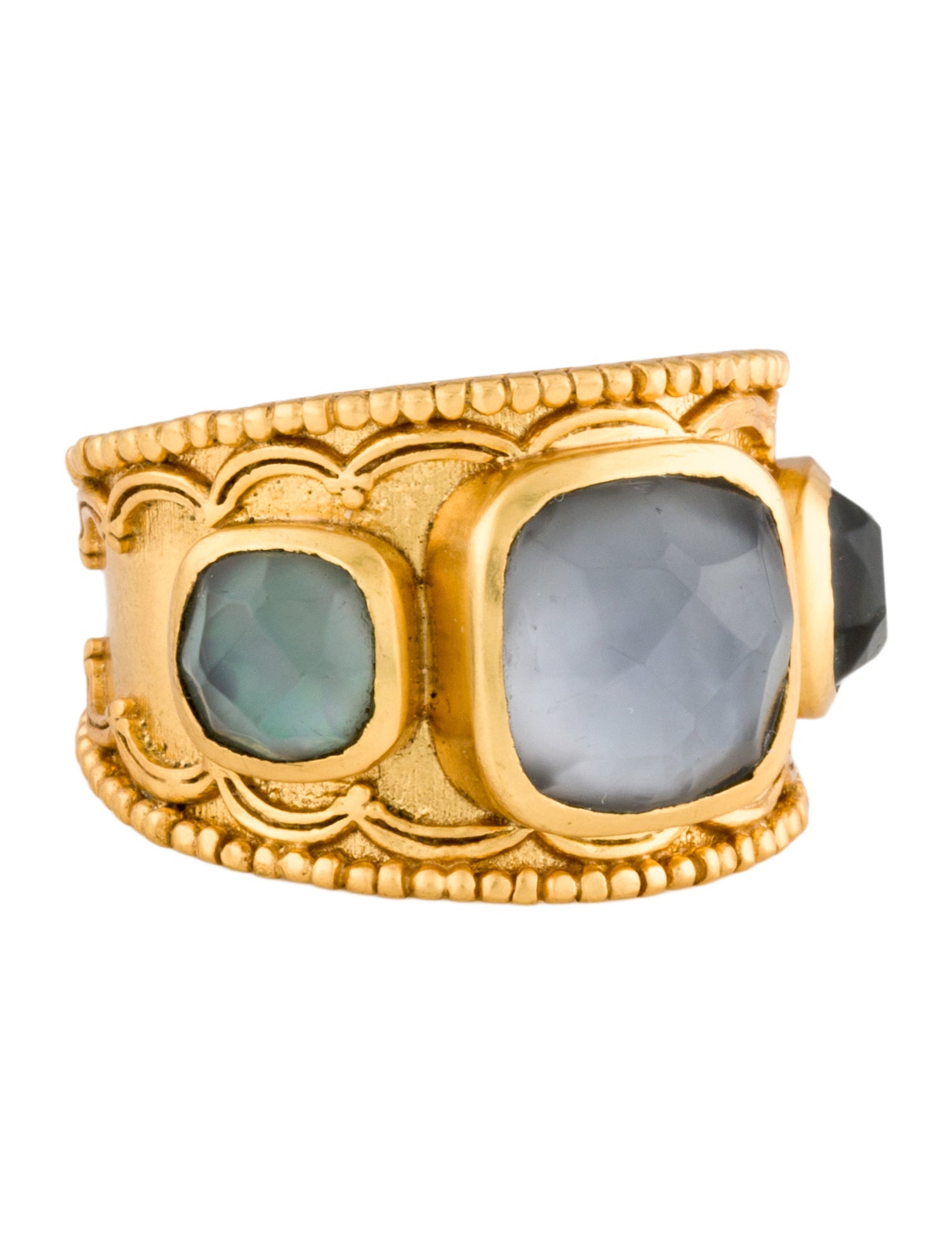 Julie Vos Crystal & Glass Band Ring