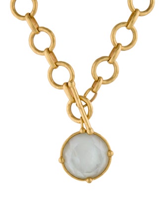 Julie Vos Glass Honeybee Statement Pendant Necklace