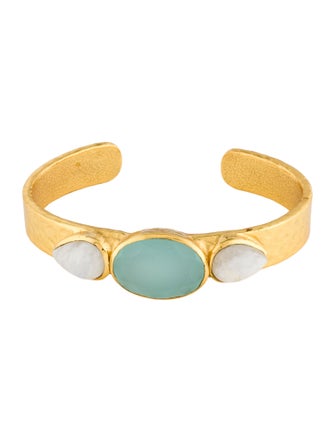 Julie Vos Glass & Stone Cuff Bracelet