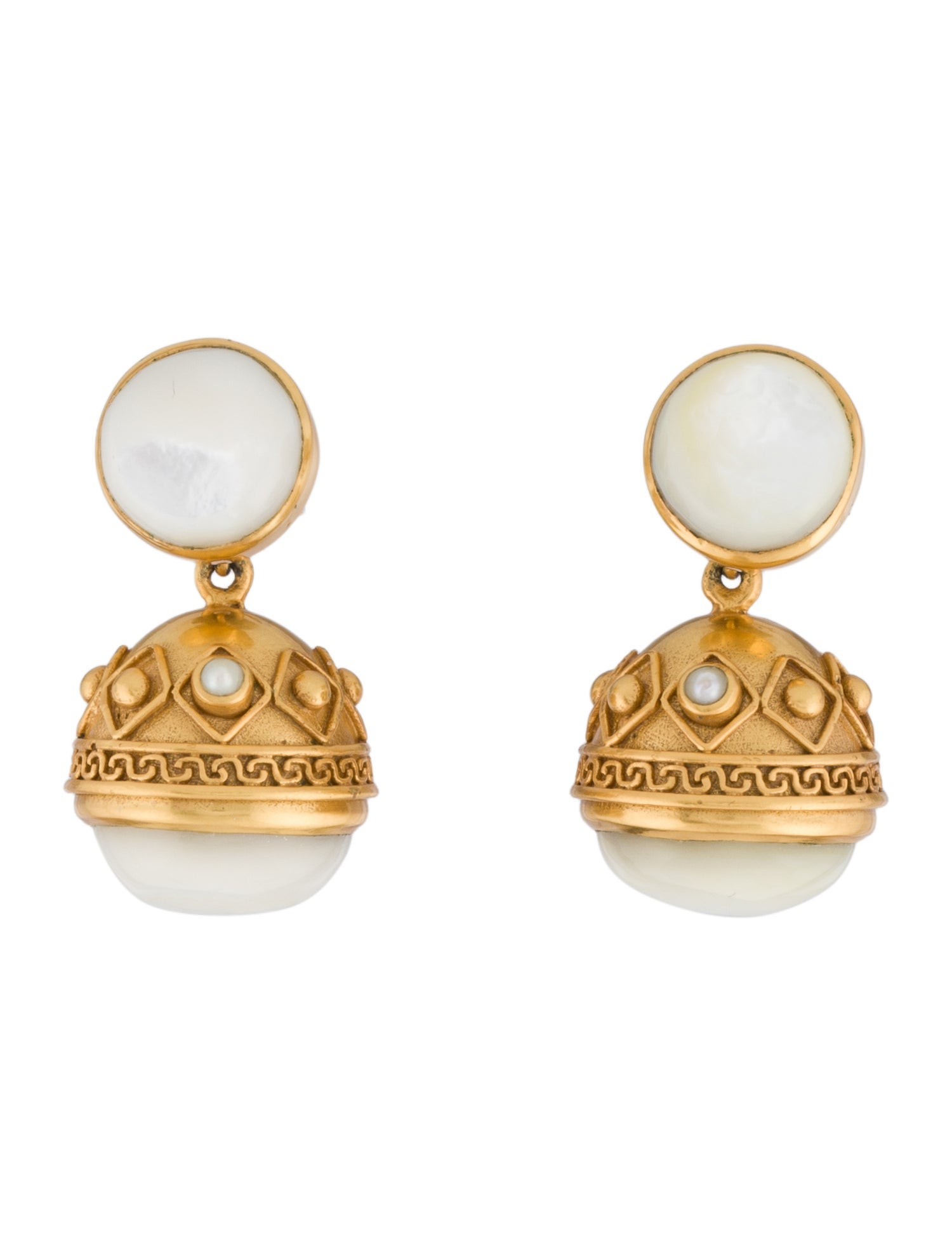 Julie Vos Pearl & Stone Drop Earrings
