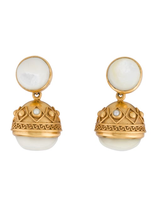 Julie Vos Pearl & Stone Drop Earrings