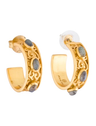 Julie Vos Crystal Hoop Earrings