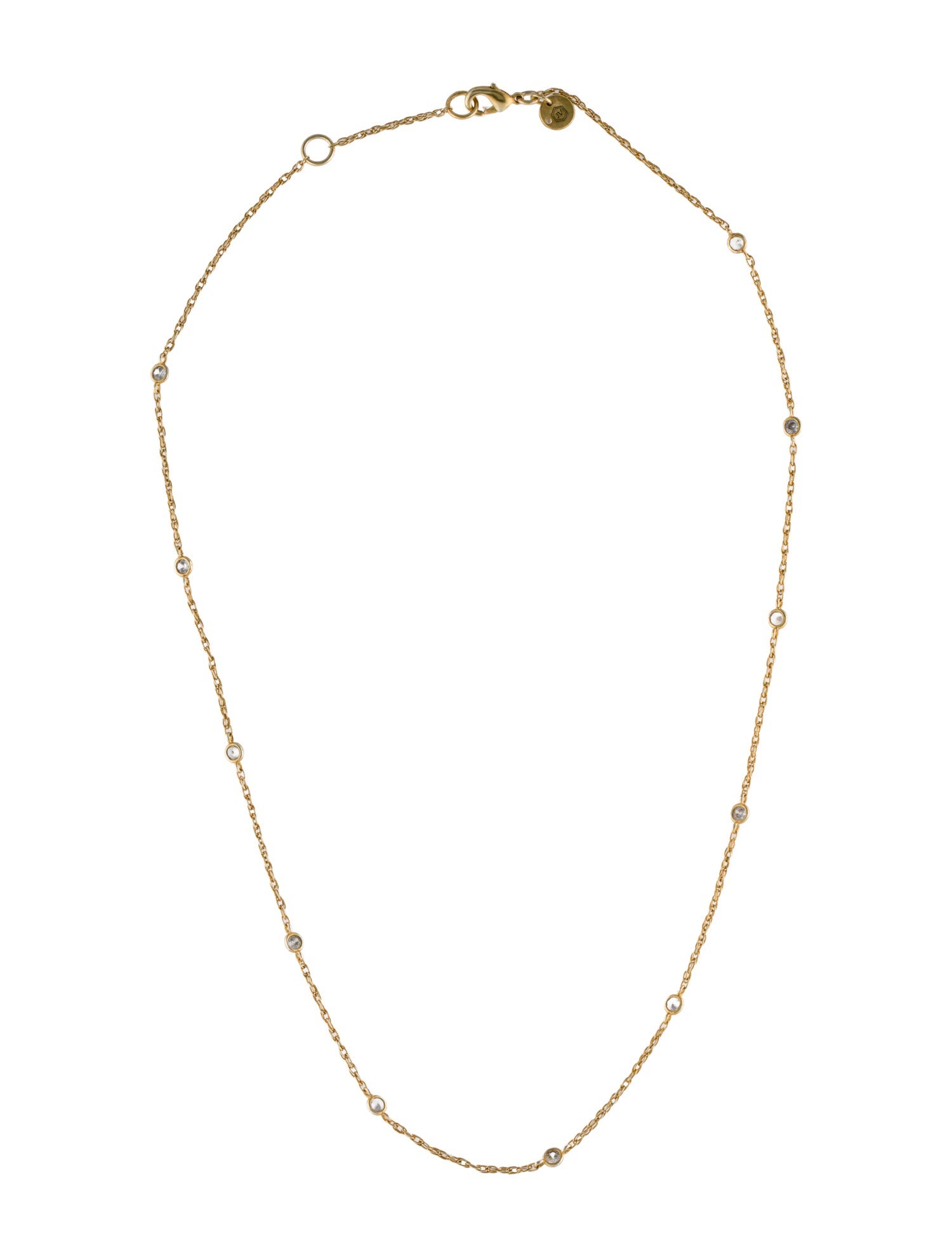 Julie Vos Cubic Zirconia Celeste Delicate Station Necklace