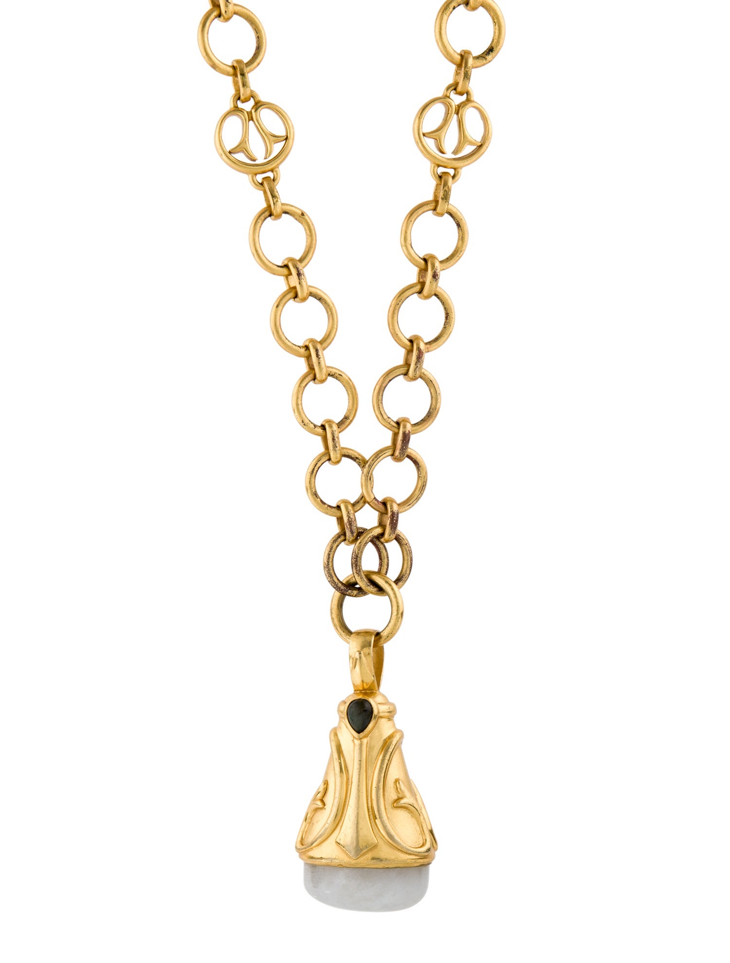 Julie Vos Long Stone Pendant Necklace