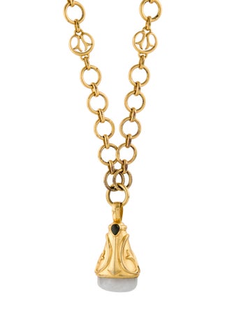 Julie Vos Long Stone Pendant Necklace