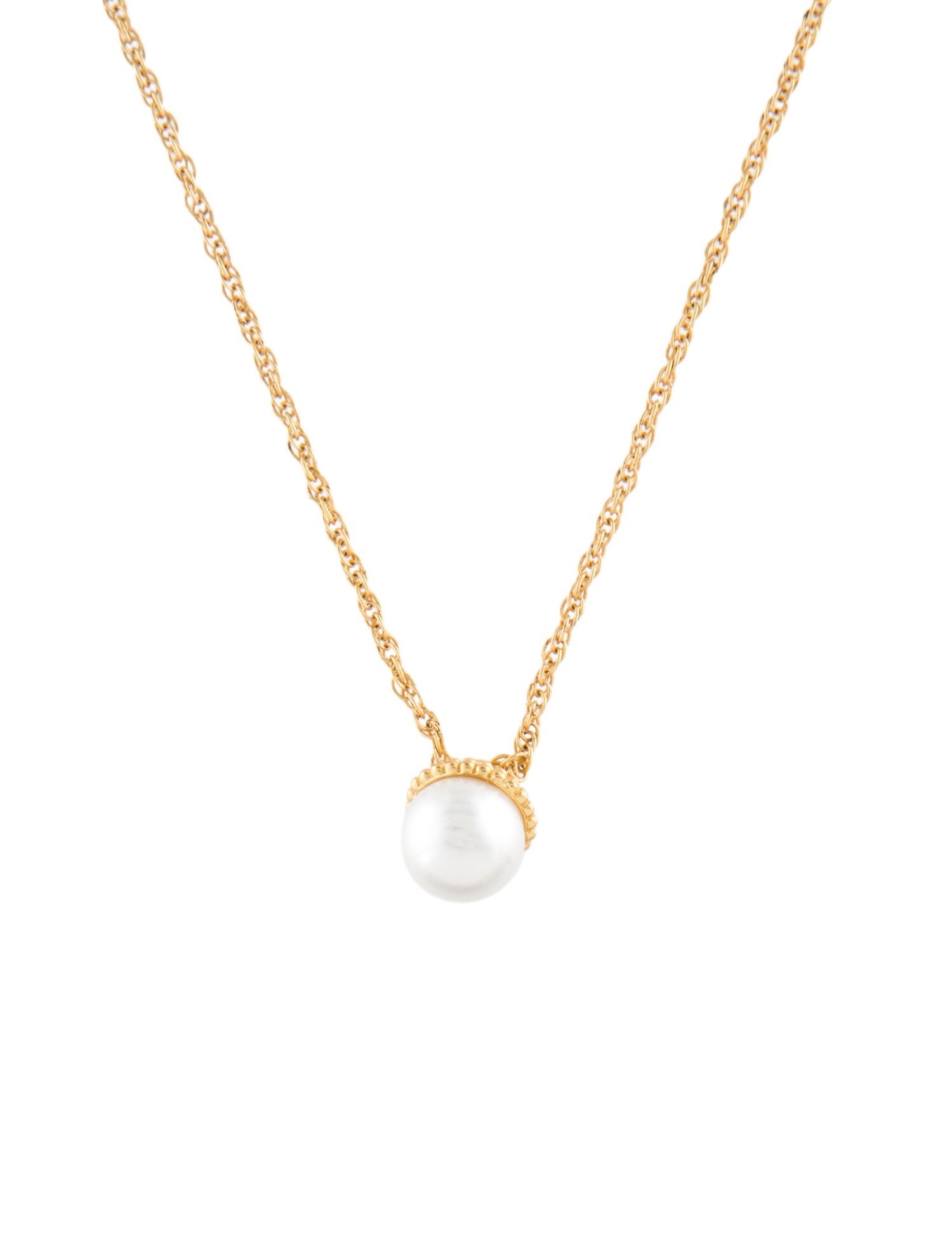 Julie Vos Faux Pearl Pendant Necklace