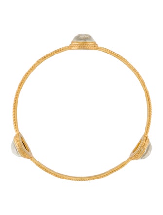 Julie Vos Mother of Pearl Calypso Bangle Iridescent Bracelet