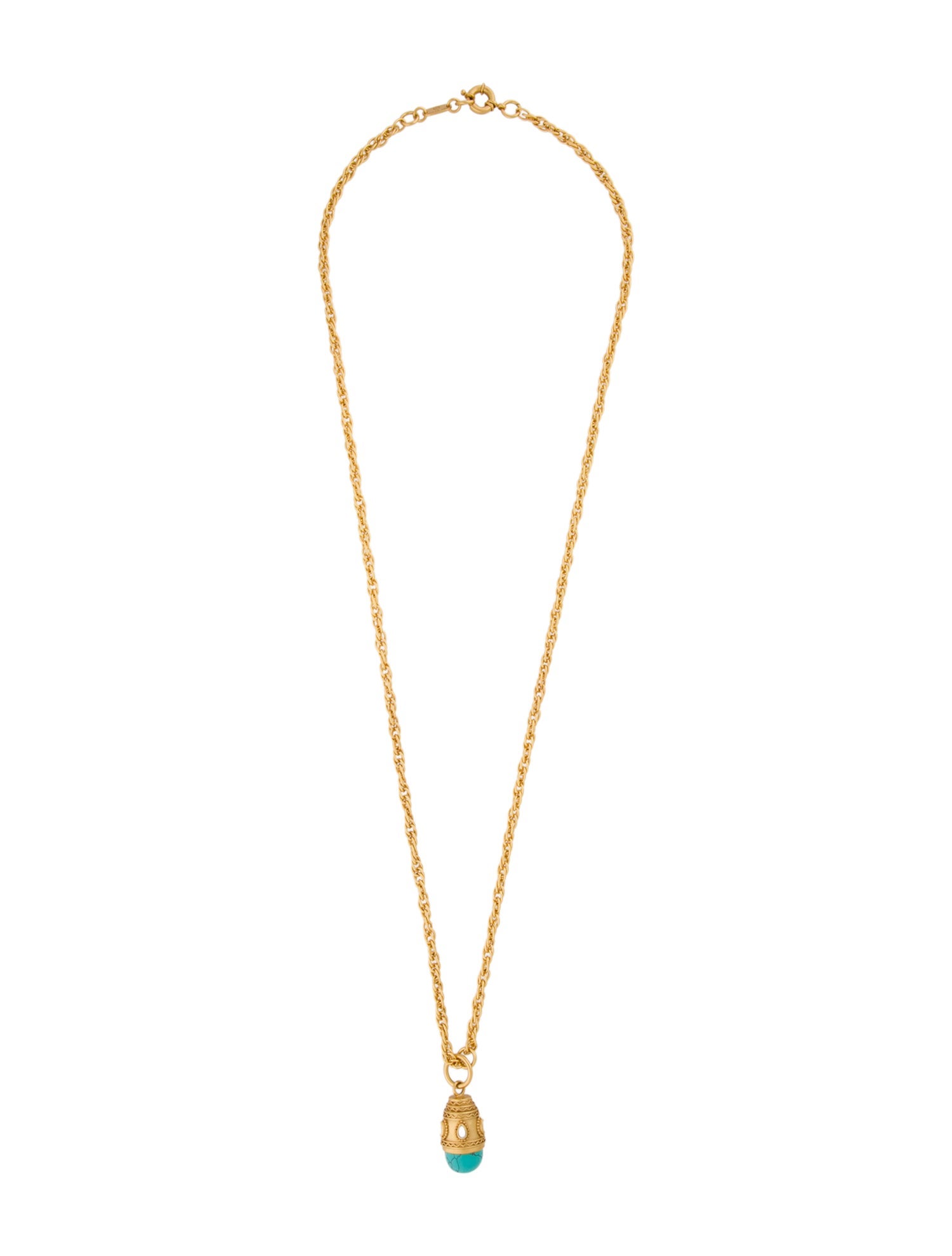 Julie Vos Faux Pearl & Stone Pendant Necklace