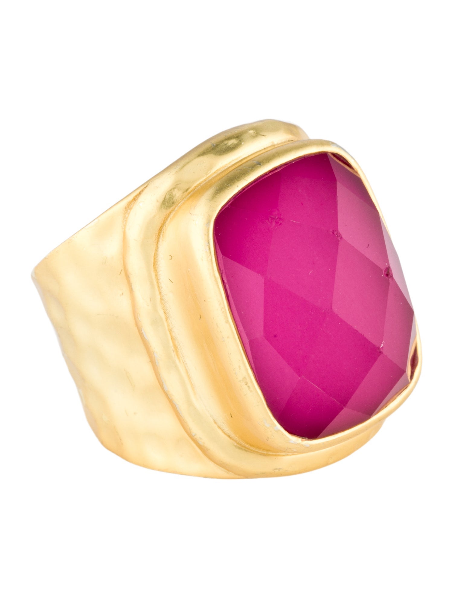 Julie Vos Glass Tudor Statement Cocktail Ring