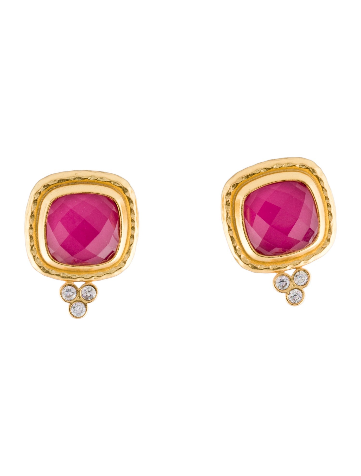 Julie Vos Cubic Zirconia Tudor Stud Earrings