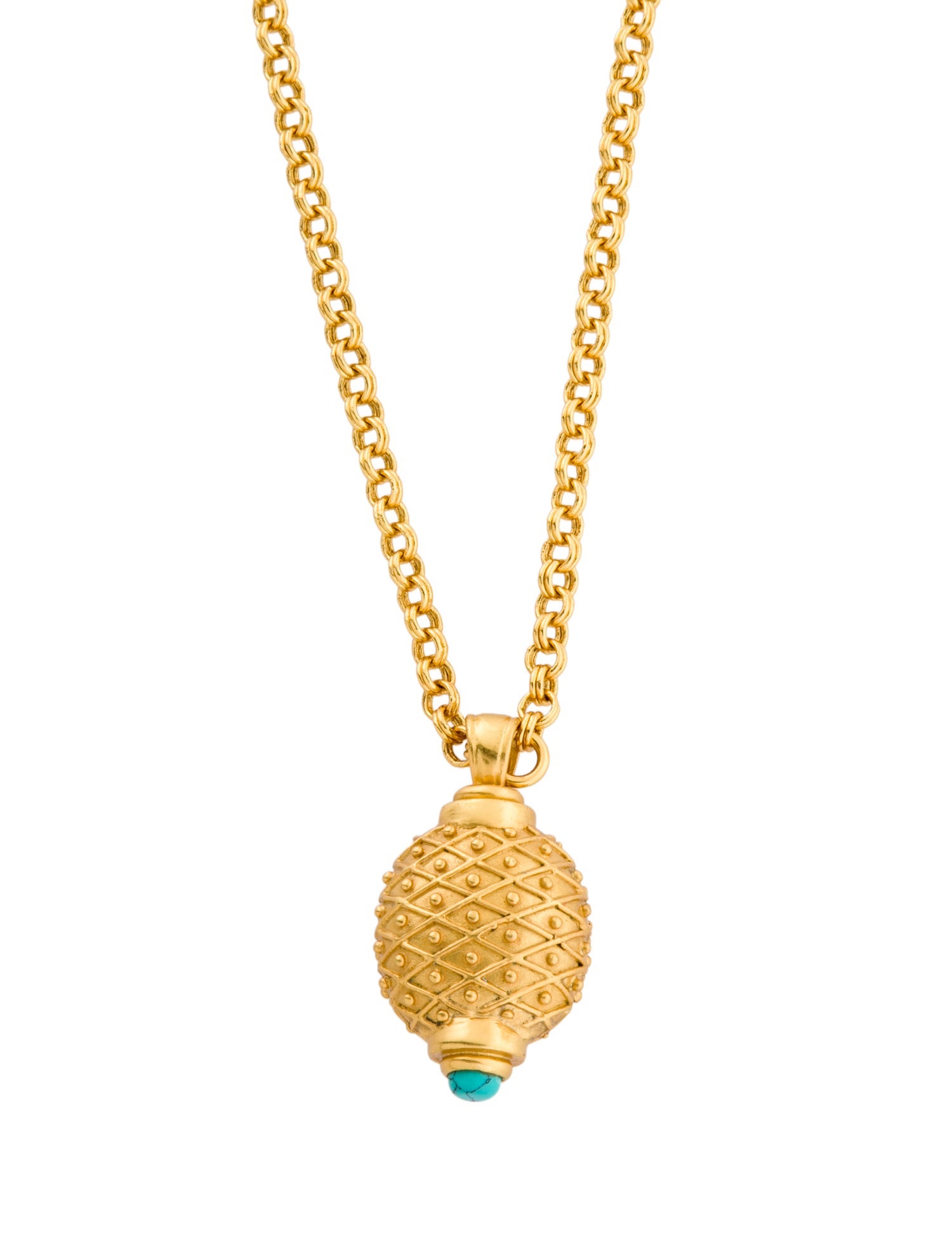 Julie Vos Blue Stone Pendant Necklace