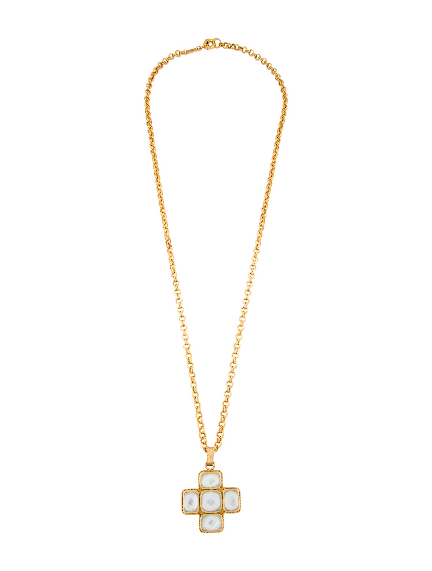 Julie Vos Crystal Cross Pendant Necklace